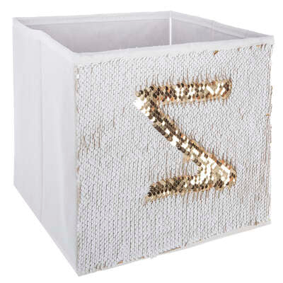 Balta daiktadėžė su dvipusiais žvyneliais