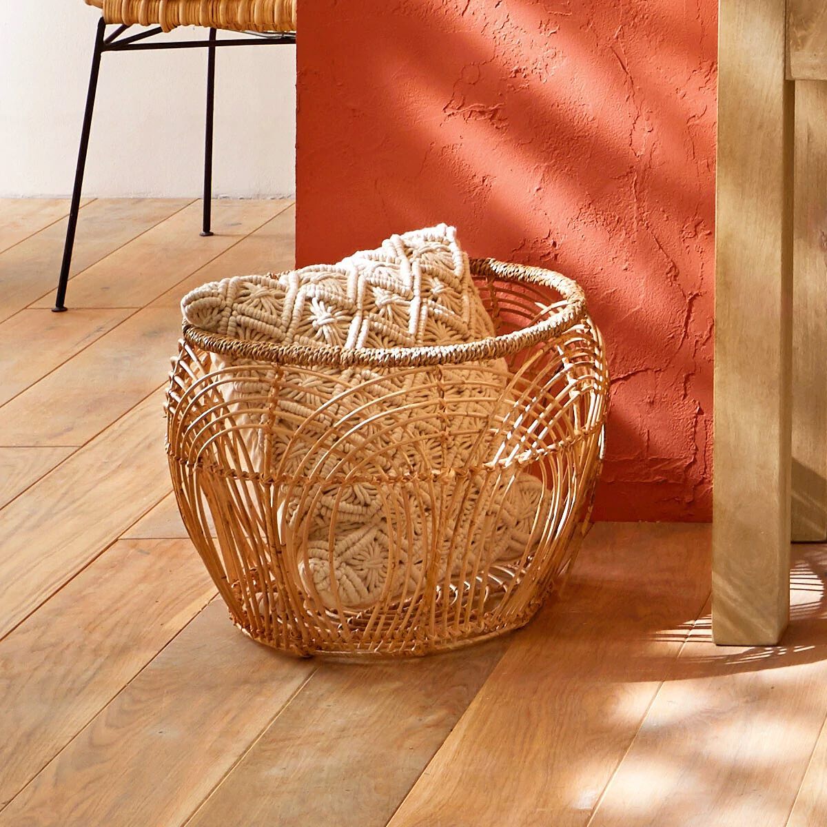 Natūralaus ratano krepšys