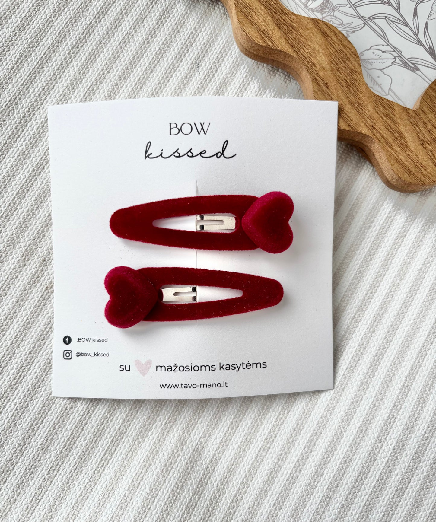 Segtukų komplektas Velvet Hearts