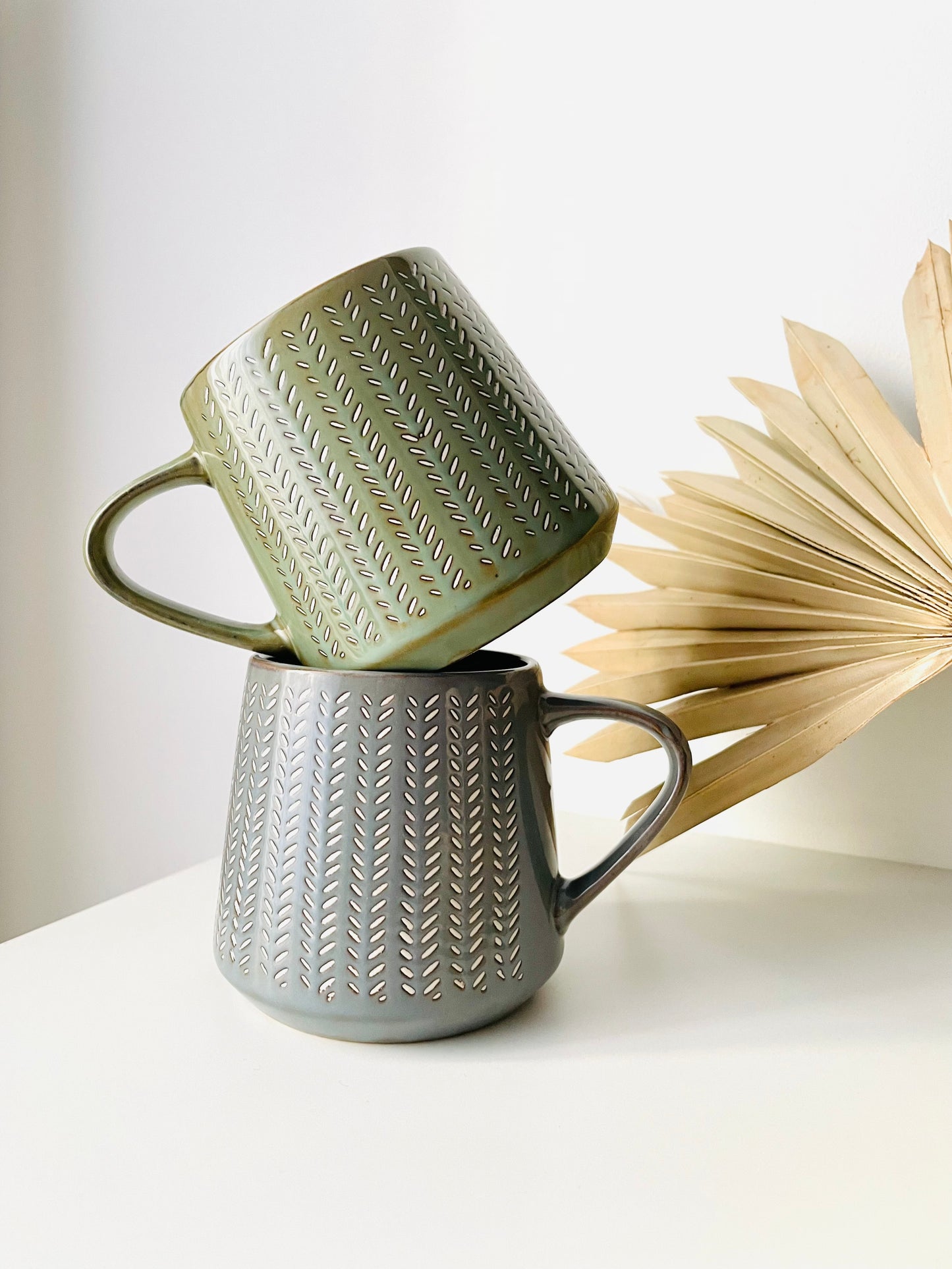 Puodelis Green Chevron