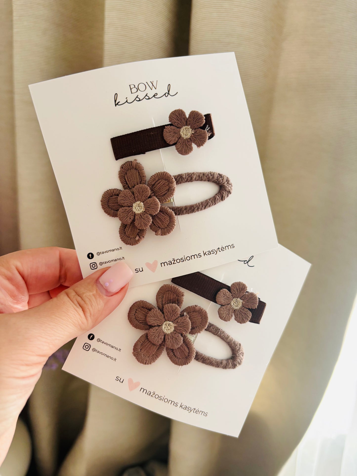 Segtukų komplektas Chocolate Brown Flowers