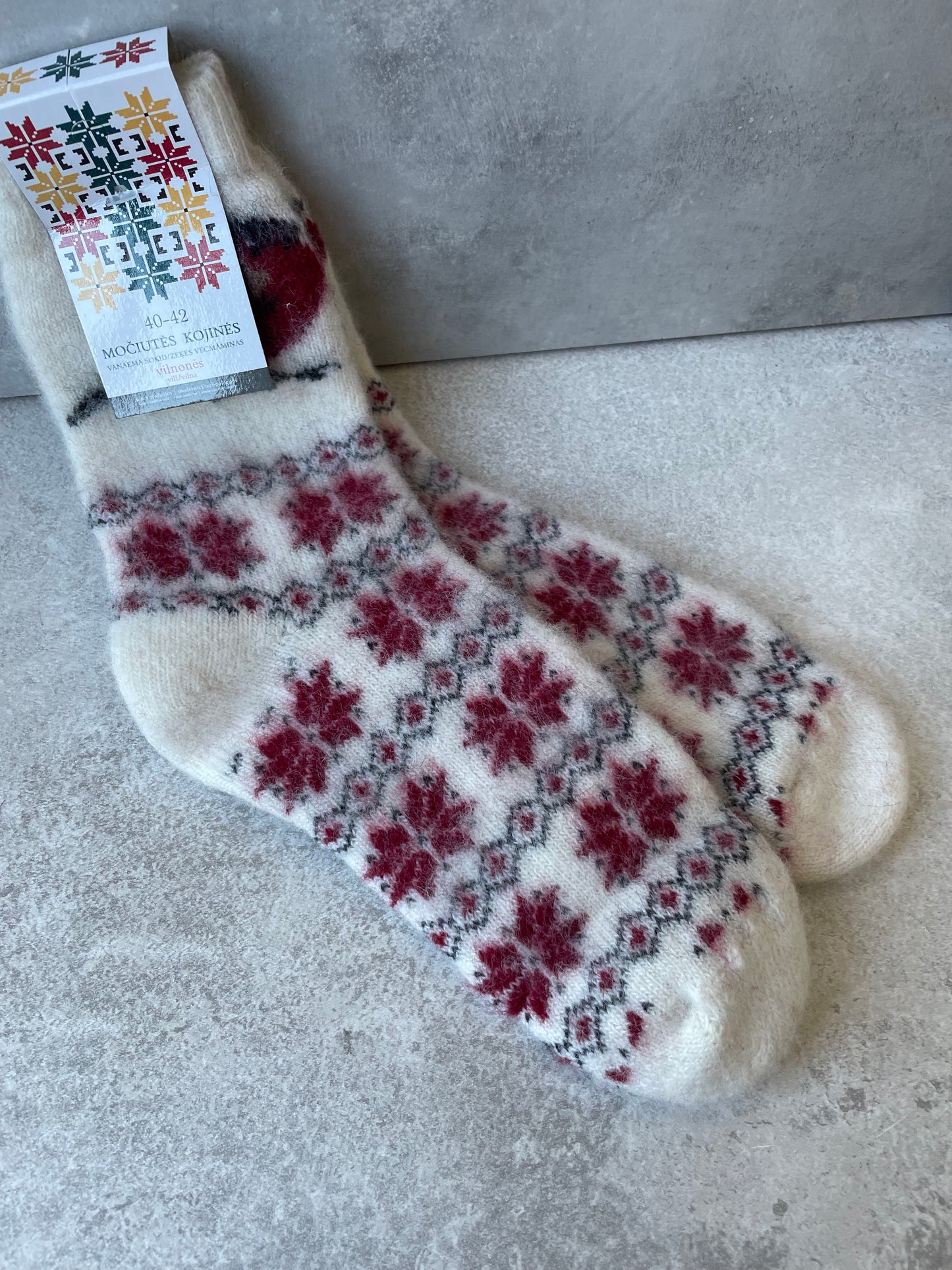 Kalėdinės vilnonės kojinės (40-42 d.)