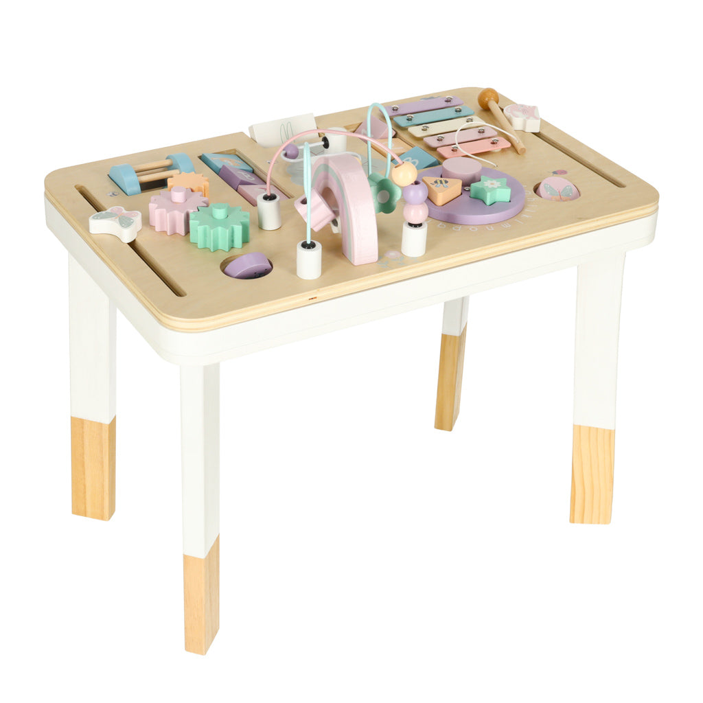 Medinis pastelinis montessori veiklos staliukas