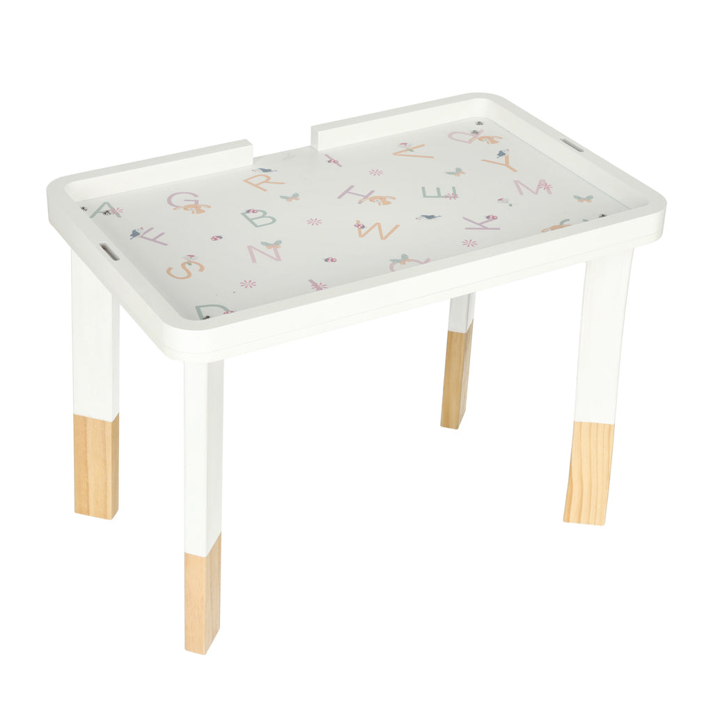 Medinis pastelinis montessori veiklos staliukas
