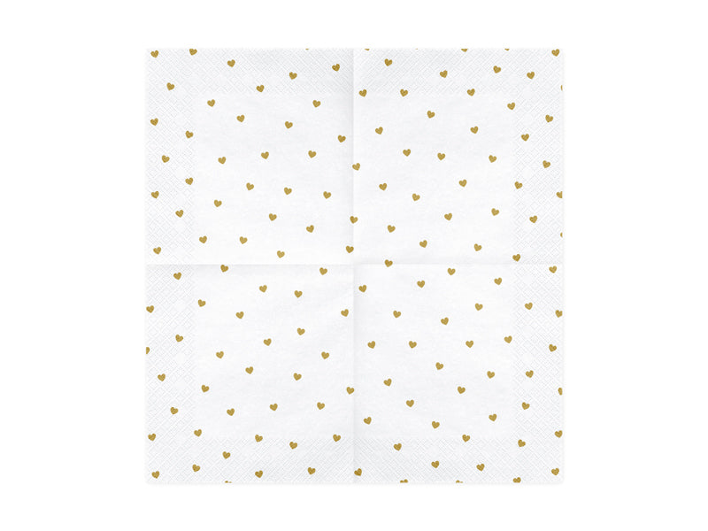 Servetėlės Gold hearts