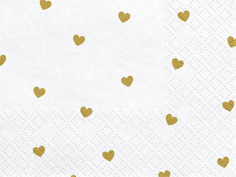 Servetėlės Gold hearts
