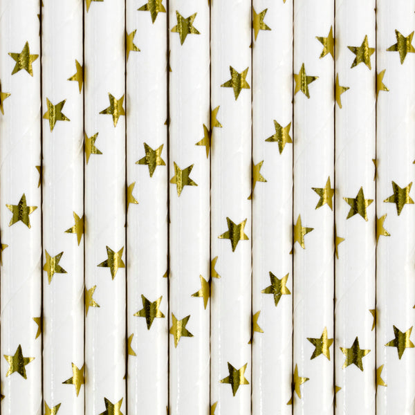 Popieriniai šiaudeliai Gold Stars