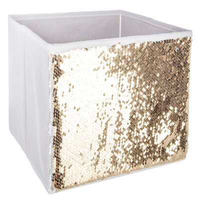 Balta daiktadėžė su dvipusiais žvyneliais