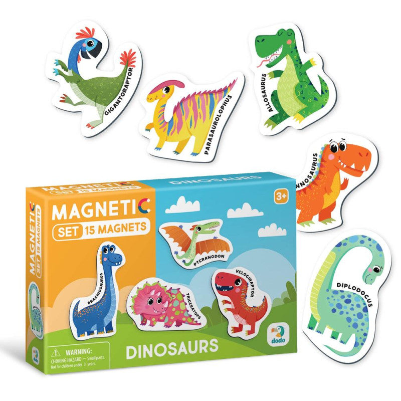 Magnetukų rinkinys Dinozaurai (15 vnt.)