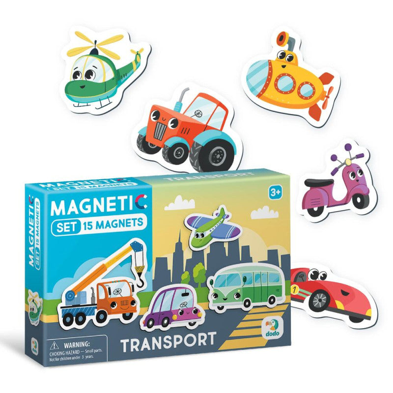 Magnetukų rinkinys Transportas (15 vnt.)