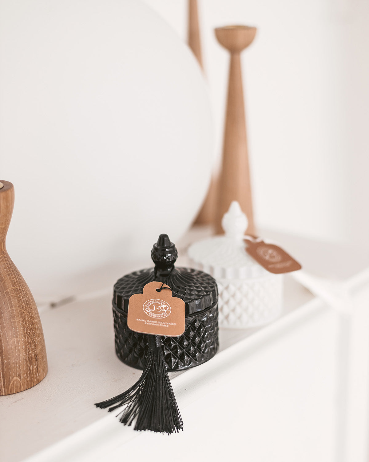 Rankų darbo sojų vaško žvakė Vakaro šnabždesiai Luxury