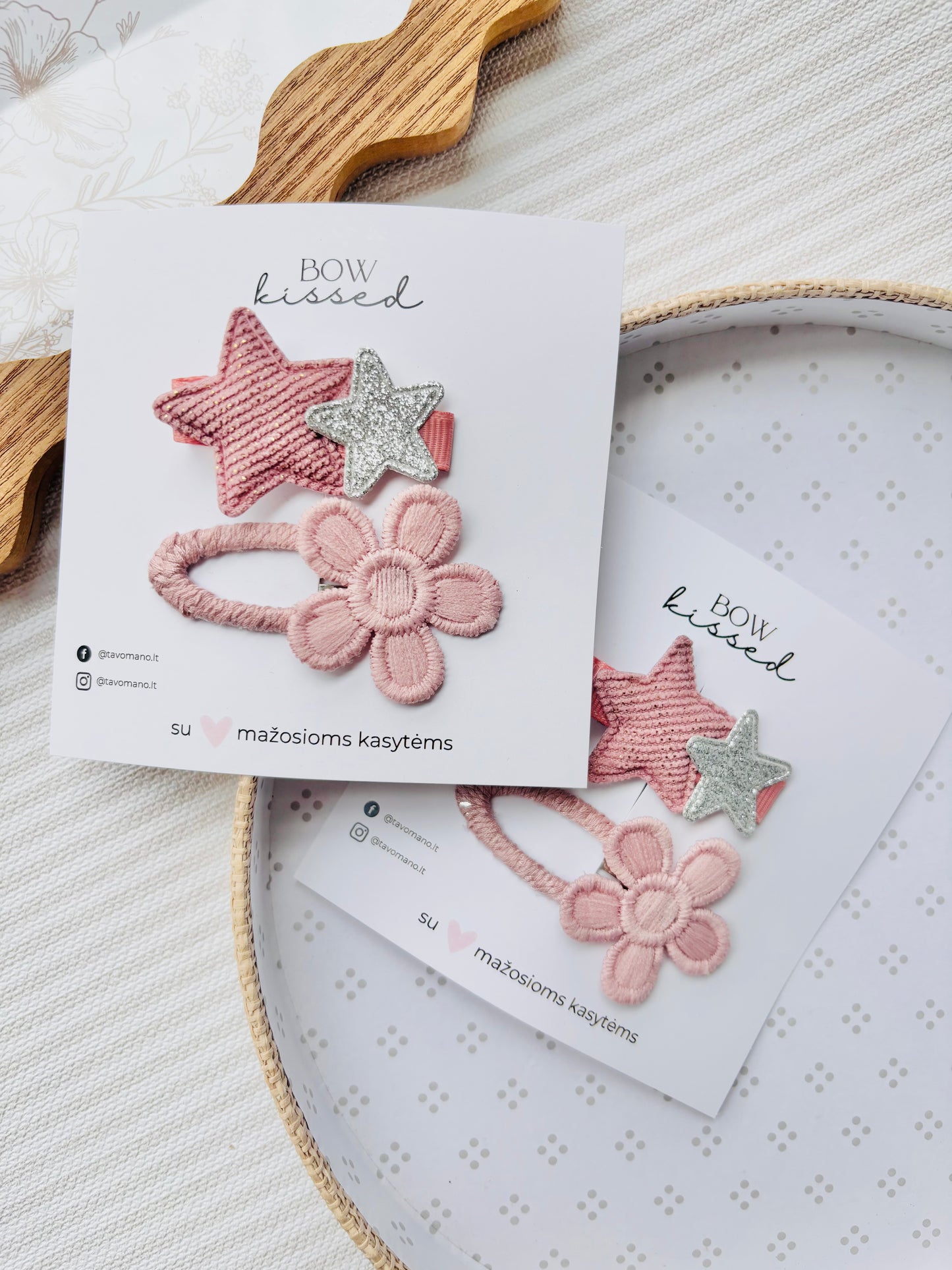 Segtukų komplektas Blush Pink 2 vnt