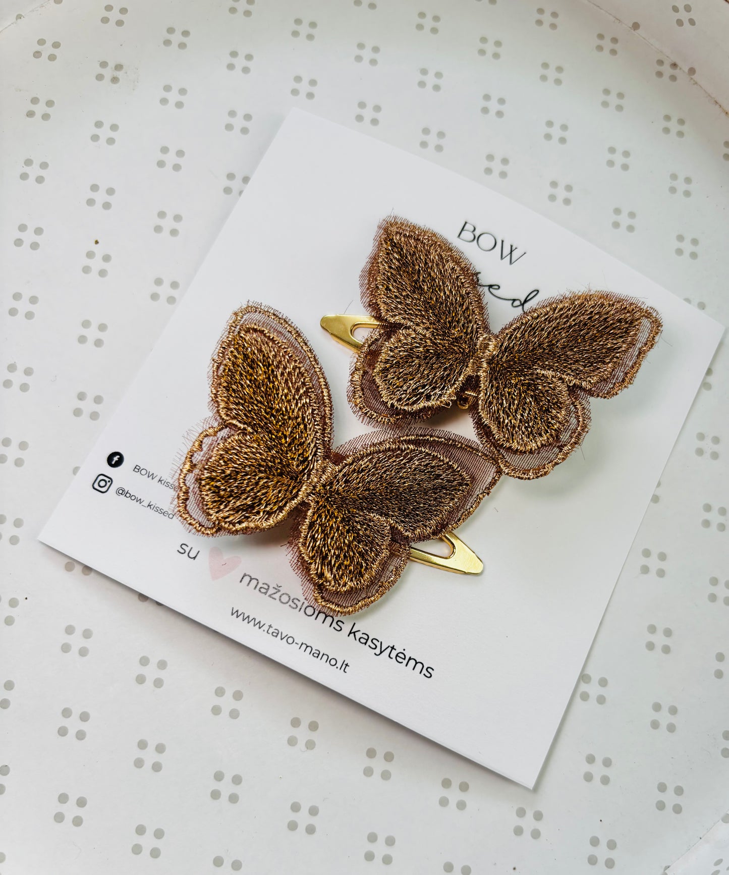 Puošnūs segtukai 3D Butterflies