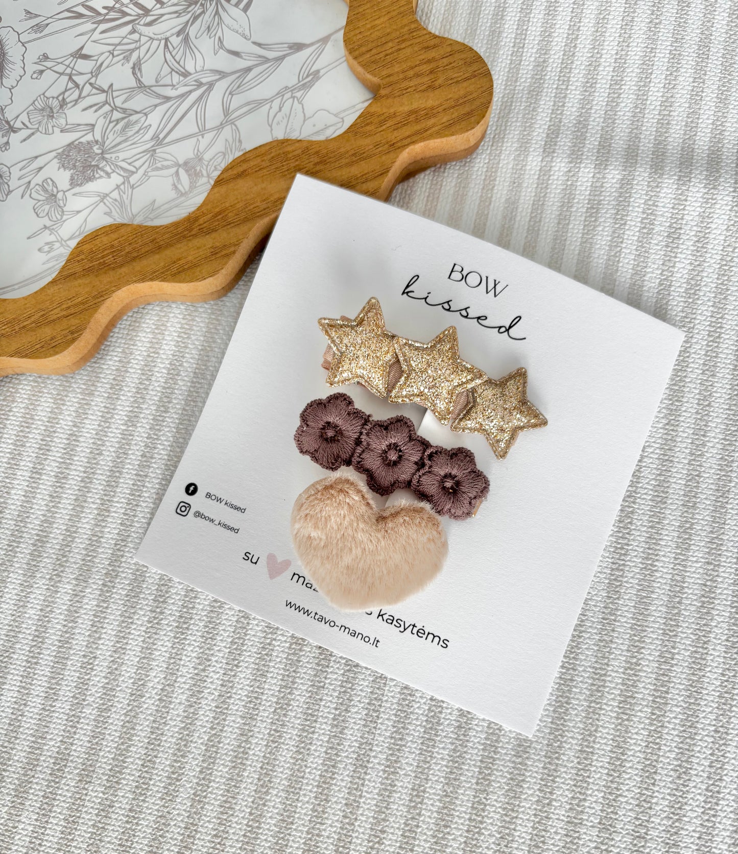 Segtukų komplektas Beige Trio