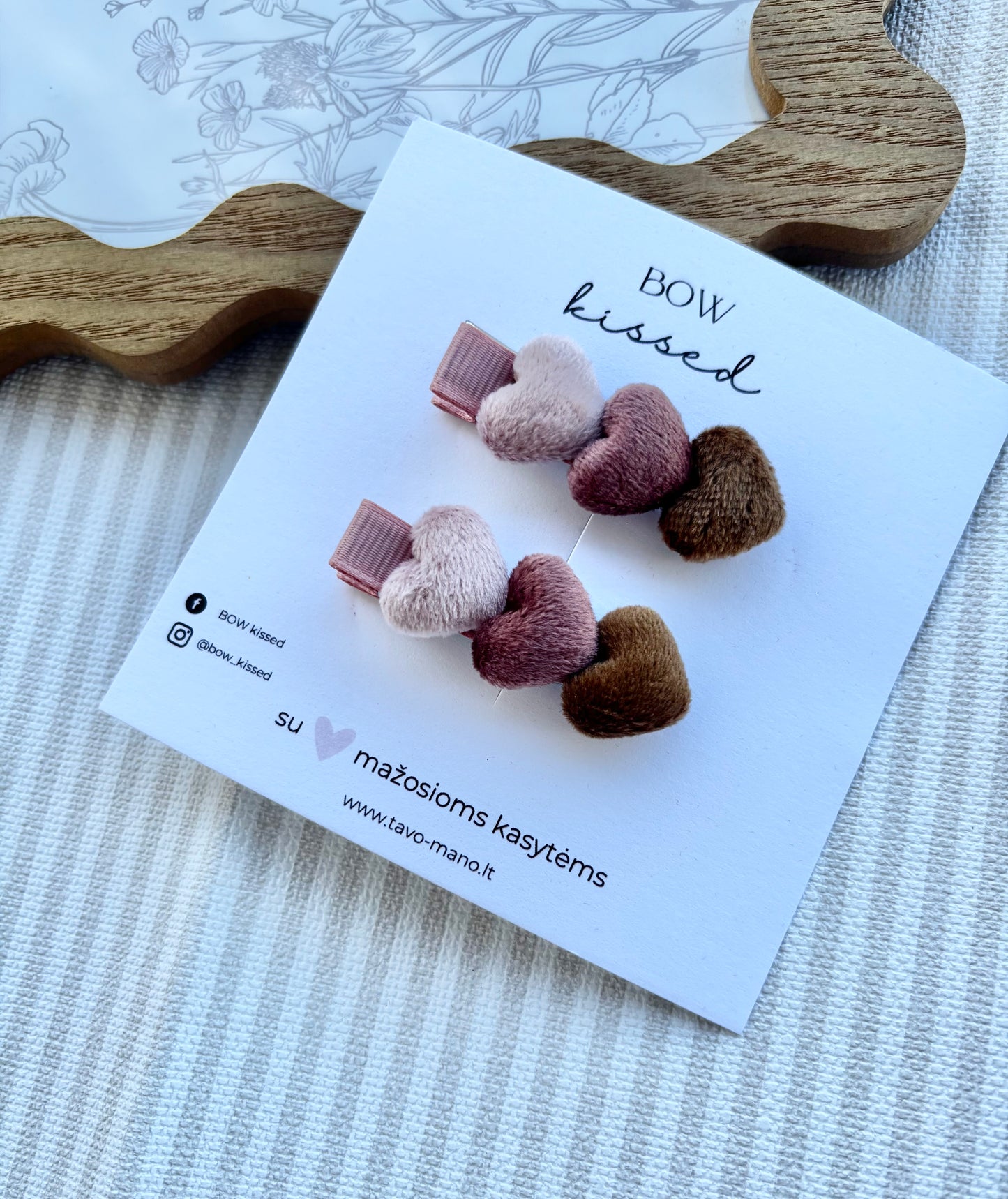 Segtukų komplektas Triple Hearts