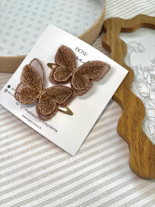 Puošnūs segtukai 3D Butterflies