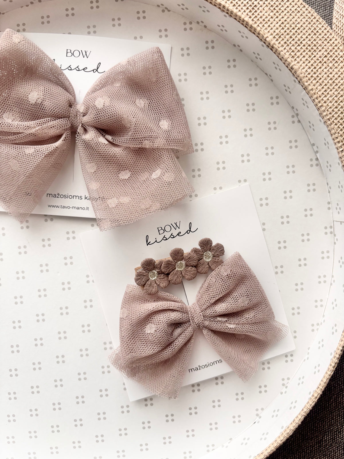 Tiulio segtukas Taupe dots