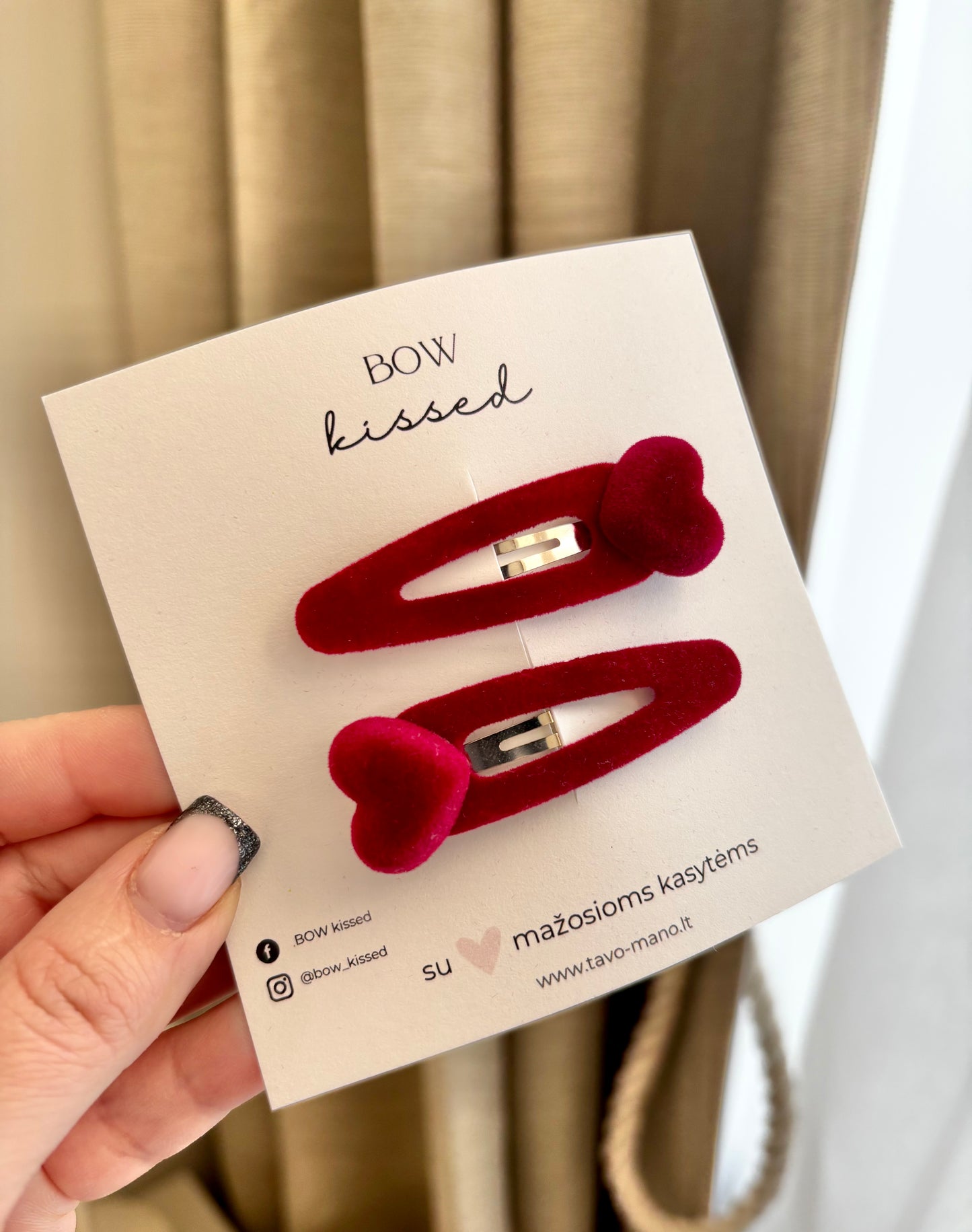 Segtukų komplektas Velvet Hearts