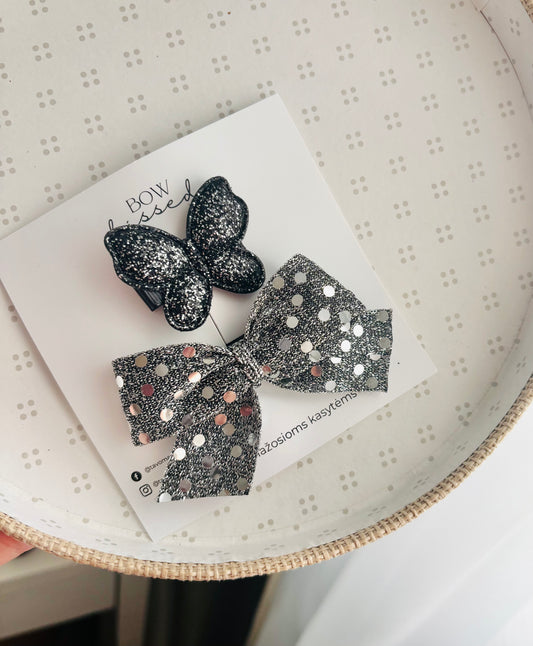 Puošnių segtukų komplektas Noir Spark