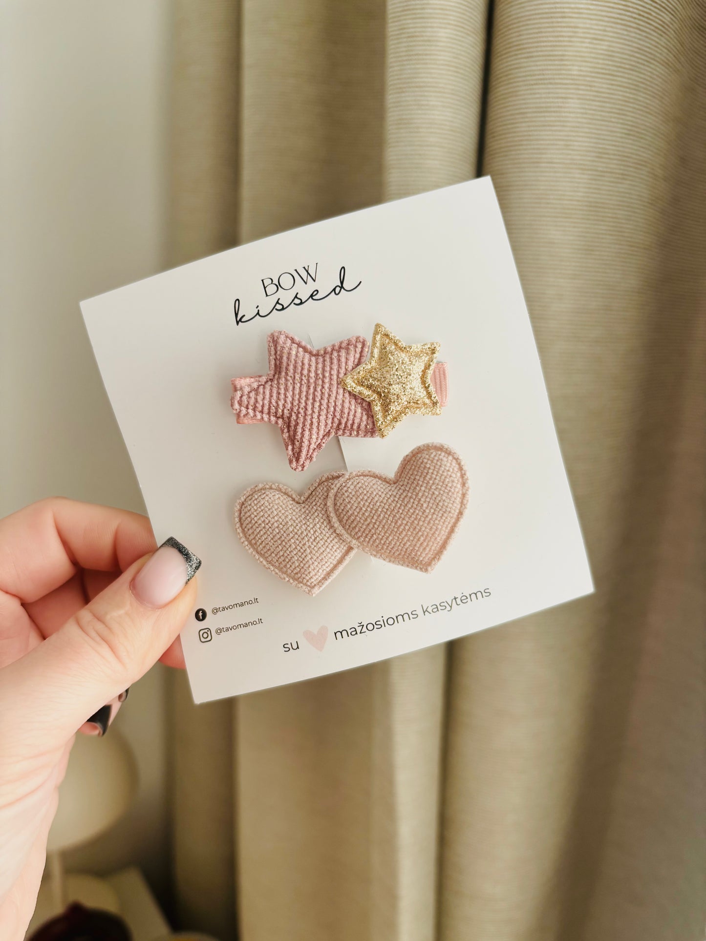 Segtukų komplektas Blush Pink