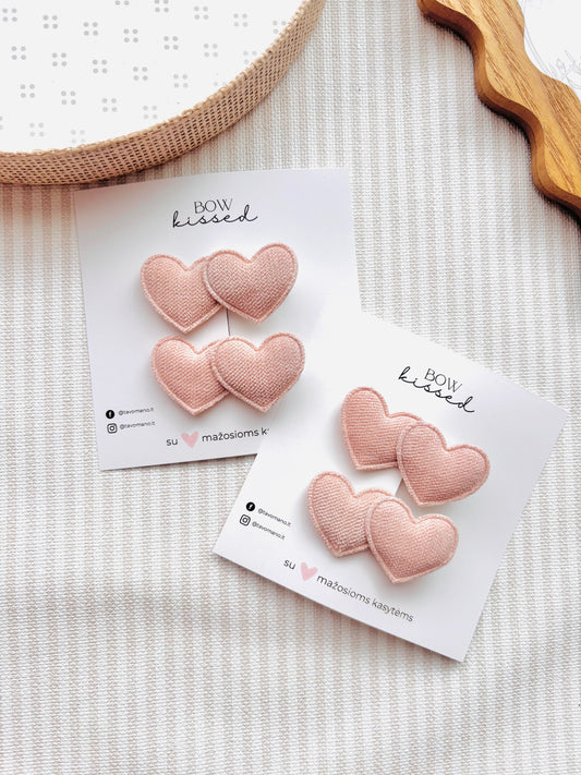 Segtukų komplektas Double Hearts Pink