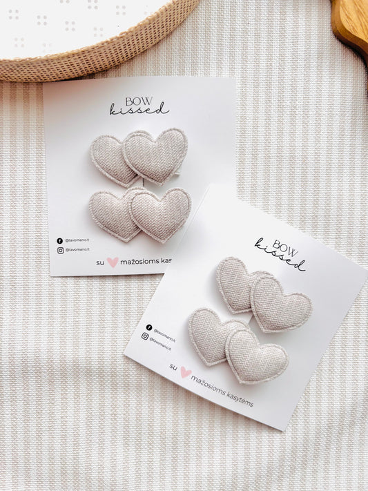 Segtukų komplektas Double Hearts Gray
