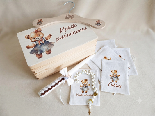Rinkinys Krikštynoms su meškute