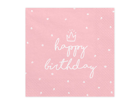 Vienkartinės servetėlės Happy Birthday
